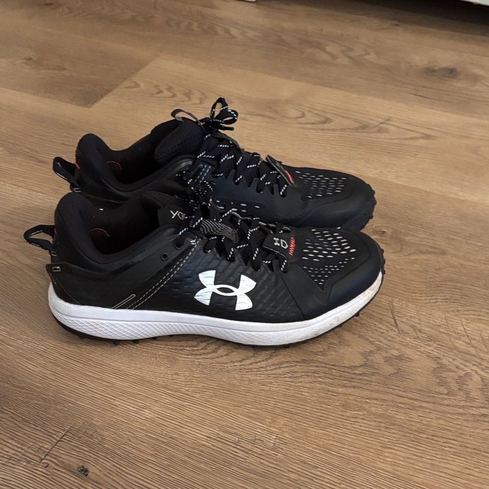 Under Armour Black and White Running Shoes